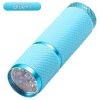 Glow In Dark Flashlight; Rubber Coated Mini 9 LED Flashlight; Portable Handy Light For Camping; Hiking; Night Reading; Cycling; Backpacking - Blue-1PC