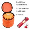 3/6/8 PACK Auto Emergency Lights Car Warning Light LED Flare Roadside Safety Puck With Magnet Hook; Include Work Flashlight With 3 Screwdrivers - 3PAC