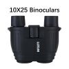 10X25 Portable HD Binocular BAK4 Prism Optical Coated Lens For Outdoor Hunting Camping Travel - Black - 10X25