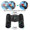 Binoculars 500x25 HD Telescope 5000M Long Range Folding Mini Telescope BAK4 Optics For Hunting Sports Outdoor Camping Travel - 500x25 with clip