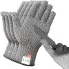 4 Pairs Safety Anti Cut Gloves High-strength Industry Kitchen Gardening Anti-Scratch Anti-cut Glass Cutting Multi-Purpose - L(24CM)