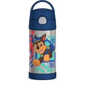 Thermos Kids Stainless Steel Vacuum Insulated Funtainer Straw Water Bottle, Paw Patrol, 12 fl oz - Thermos