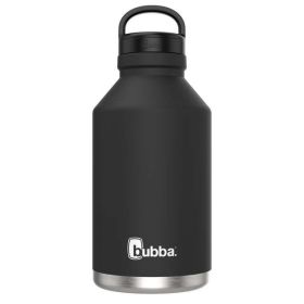 railblazer Insulated Stainless Steel Growler with Wide Mouth Lid,64 oz., Rubberized - Licorice