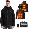 Men's Heated Jacket with Battery Pack, Outdoor Sports Heated Jackets for Men in Black - M