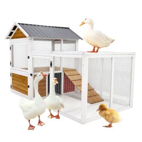 77"Large outdoor chicken coop Wooden chicken coop, duck coop with nest box, bird cage