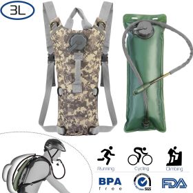 Tactical Hydration Pack 3L Water Bladder Adjustable Water Drink Backpack - ACU - 3L