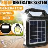 1pc Portable 6V Rechargeable Solar Panel Power Storage Generator System USB Charger With Lamp Lighting Home Solar Energy System Kit, 8*5.9in - Size 4