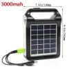 1pc Portable 6V Rechargeable Solar Panel Power Storage Generator System USB Charger With Lamp Lighting Home Solar Energy System Kit, 8*5.9in - Size 4