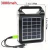 1pc Portable 6V Rechargeable Solar Panel Power Storage Generator System USB Charger With Lamp Lighting Home Solar Energy System Kit, 8*5.9in - Size 3