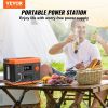 VEVOR Portable Power Station Solar Generator 296Wh 300W Backup Lithium Battery - Default