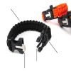 Seven Core Umbrella Rope Braided Survival Whistle Play Flint Escape Emergency Umbrella Rope Bracelet - Black