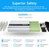 12000mAh Portable Charger with Dual USB Ports 3.1A Output Power Bank Ultra-Compact External Battery Pack - Silver