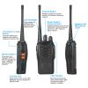 2 x Baofeng BF-888S Walkie Talkies Two Way Radio UHF 16CH 400-470MHZ Long Range - Black