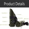 Portable Multifunctional Compass; Whistle; Thermometer; Suitable For Outdoor Camping; Survival Gear - Army Green