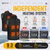 5 Pockets Women's Heated Vest with Battery Pack, Lightweight Down Rechargeable Electric Heated Apparel with 9 Heating Panels Black - XXL