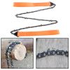 11/33 Teeth Survival Chain Saw Hand ChainSaw Hand Steel Wire Saw Outdoor Wood Cutting Emergency Wire Kits Camping Hiking Tool - 33 Teeth