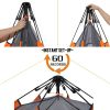 3-4 Person Camping Instant Pop-up Tent, Sun Shelter Waterproof Double Layer 4 Seasons Lightweight Tent for Hiking, Fishing, Beach - KM3508