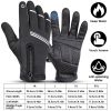 1Pair Winter Gloves Touchscreen Thermal Windproof Fleece Lined Gloves - M