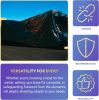 Roll of Polyethylene Tarp 12ft x 100ft. Heavy Duty Black Low Density Bags. Thickness 6 mil. Poly Tarp Cover for Storing and Transporting. Plastic Shee