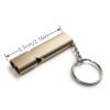 Portable Aluminum Safety Whistle For Outdoor Camping Backpacking Hiking; Emergency Survival Tool - Silvery