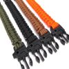 Seven Core Umbrella Rope Braided Survival Whistle Play Flint Escape Emergency Umbrella Rope Bracelet - Black