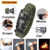 Outdoor Emergency Camping Hiking Survival Gear Tools Kit  - Black - Survival Kit