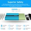 12000mAh Portable Charger with Dual USB Ports 3.1A Output Power Bank Ultra-Compact External Battery Pack - Blue