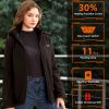 Women's Heated Jacket with Battery Pack, Outdoor Sports Heated Jackets for Women in Black - M