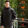 Men's Heated Jacket with Battery Pack, Outdoor Sports Heated Jackets for Men in Black - XL