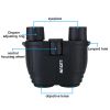 10X25 Portable HD Binocular BAK4 Prism Optical Coated Lens For Outdoor Hunting Camping Travel - Black - 10X25