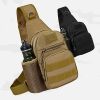 Military Tactical Shoulder Bag; Trekking Chest Sling Bag; Nylon Backpack For Hiking Outdoor Hunting Camping Fishing - Khaki - Nylon