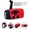 Storm Safe Emergency AM/FM/NOAA Weather Band Radio With Solar Flash Light And Built-in Phone Charger - RED