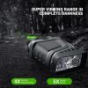 Rechargeable Night Vision Binoculars 850nm Infrared HD 5X Digital Zoom Telescope Night Goggles for Hunting Camping Surveillance - Standard