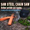 11/33 Teeth Survival Chain Saw Hand ChainSaw Hand Steel Wire Saw Outdoor Wood Cutting Emergency Wire Kits Camping Hiking Tool - 33 Teeth