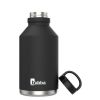 railblazer Insulated Stainless Steel Growler with Wide Mouth Lid,64 oz., Rubberized - Licorice