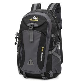 Backpack Sports Bag Outdoor Mountaineering Bag Large Capacity Travel Bag (Color: Black)